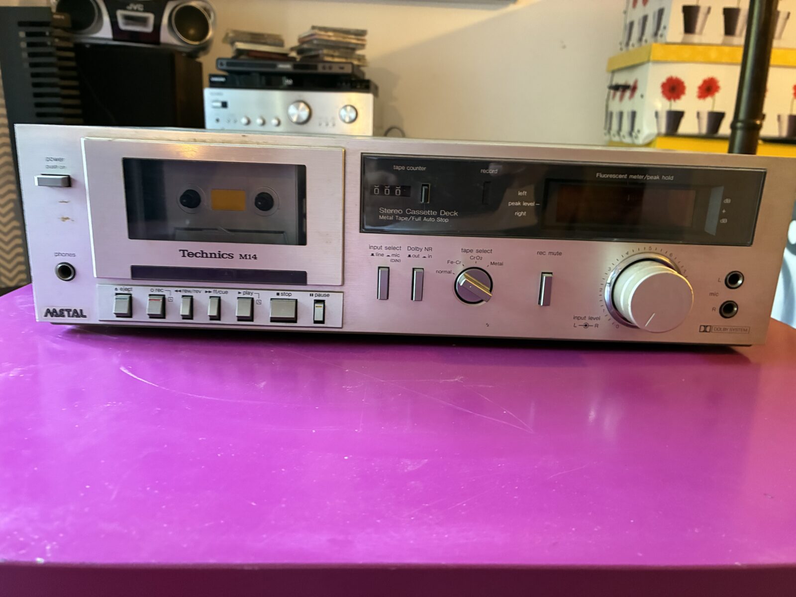 piastra di registrazione a cassette vintage Technics RS-M14
